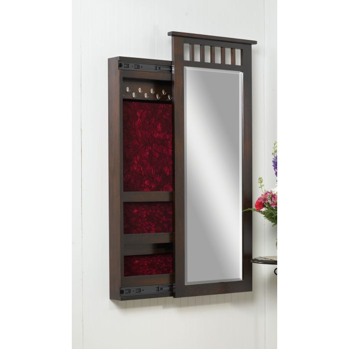 Open Top  Mission Wall Jewelry Box 