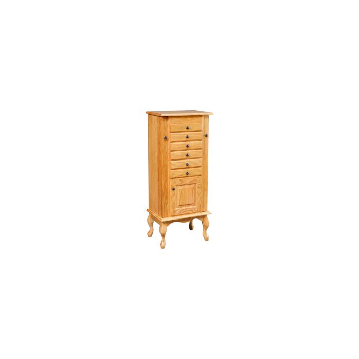Winged Queen Anne Jewelry Armoire 