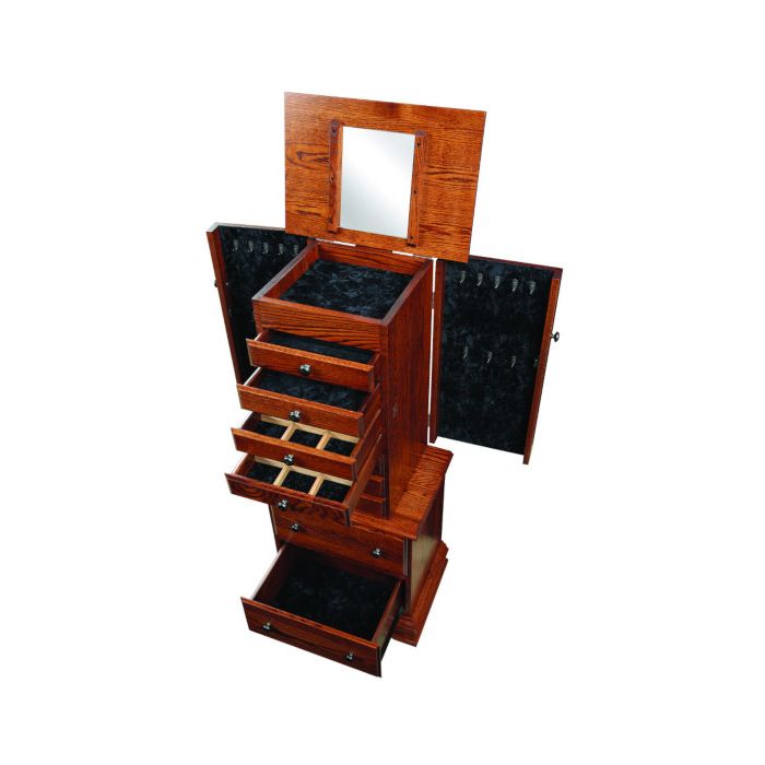 Deluxe Clockbase Jewelry Armoire