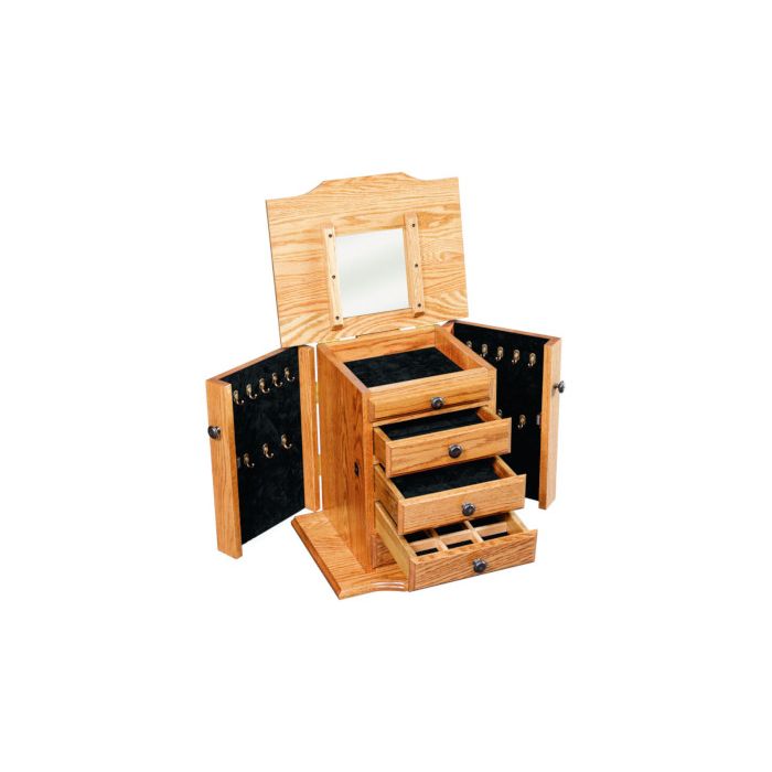 Queen Anne Dresser Top Jewelry Cabinet