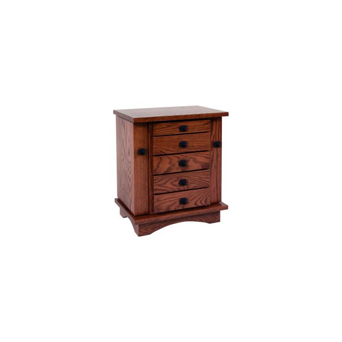 Winged Mission Dresser Top Jewelry Cabinet