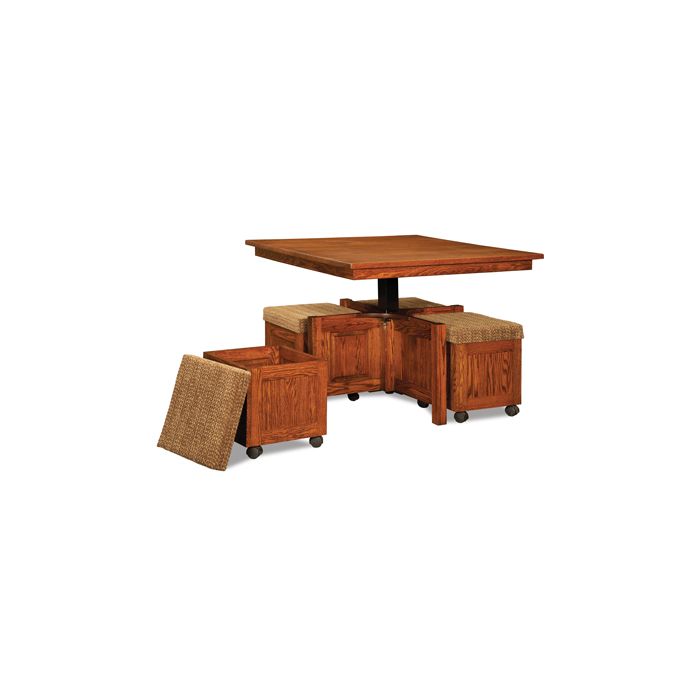 Five Piece Square Table Bench Set