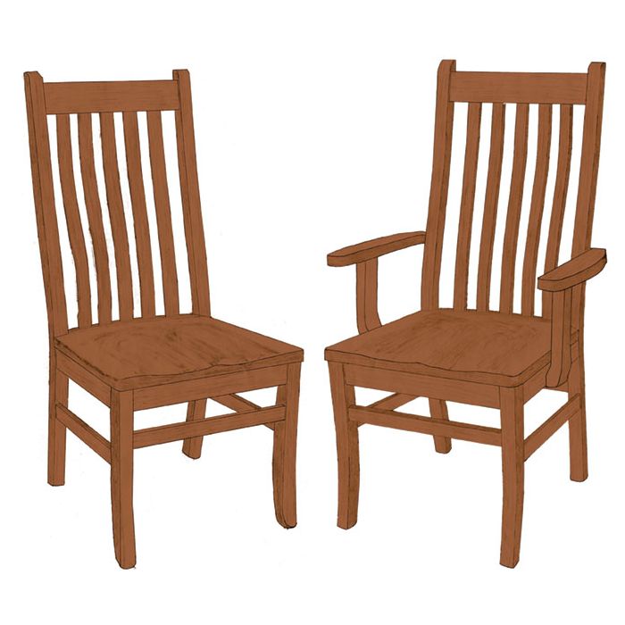 66 Mission 5 - Flat Arm & Side Chair (Desk Chair option available)