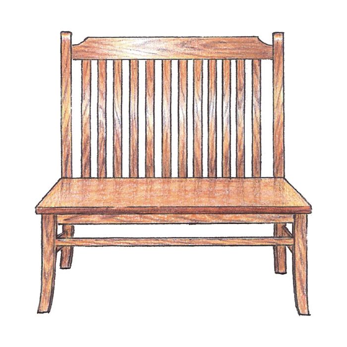 3' 86 Mission 5-Slat Arm & Side Chair
