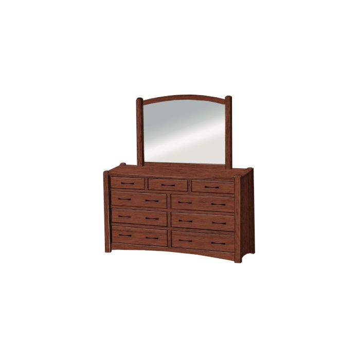 Arched 9 Drawer Dresser