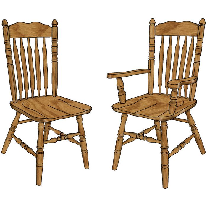 Bent Cattail Arm & Side Chair (Desk Chair option available)