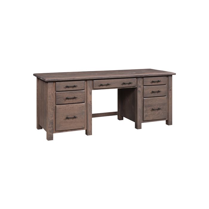 Barn Floor Double Pedestal Desk