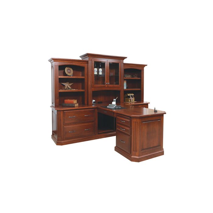 Buckingham Partner Desk & Three Piece Hutch