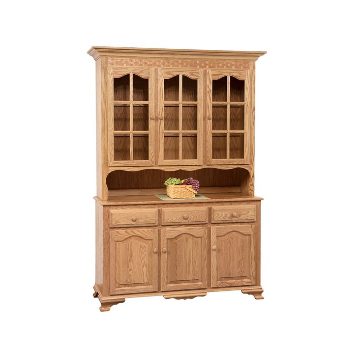 Basket Weave China Hutch