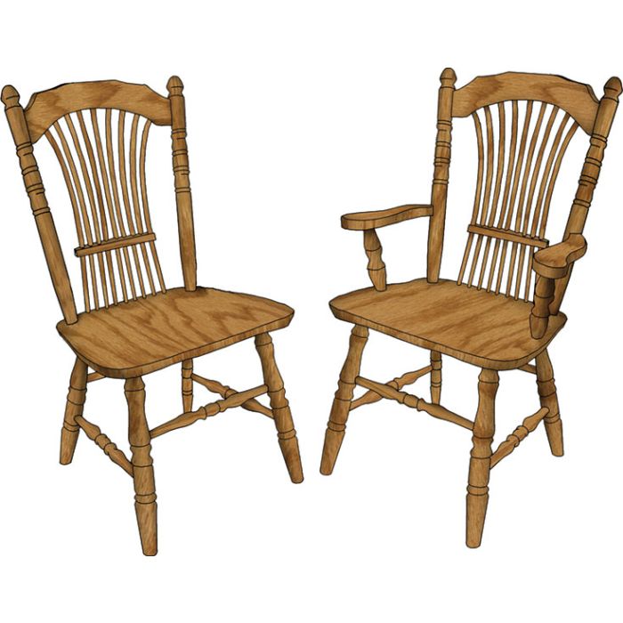 Classic Wheatland Arm & Side Chair (Desk Chair option available)