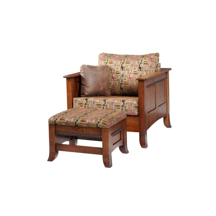 Cranberry Chair & Ottoman
