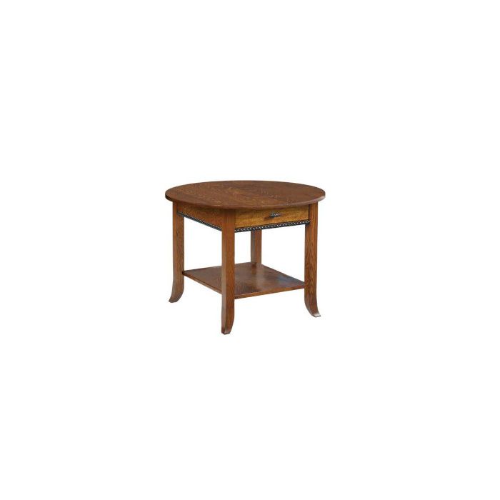Cranberry Round End Table