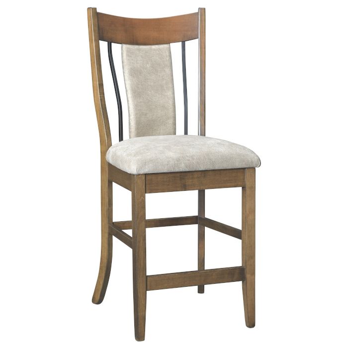 Eagle 24" Bar Chair With Iron & Fabric