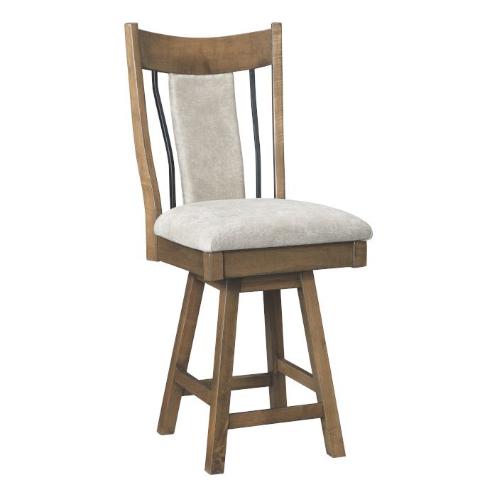 Eagle 24" Swivel Bar Chair With Iron & Fabric