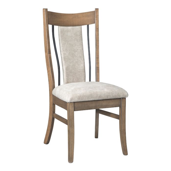 Eagle Side Chair With Iron & Fabric