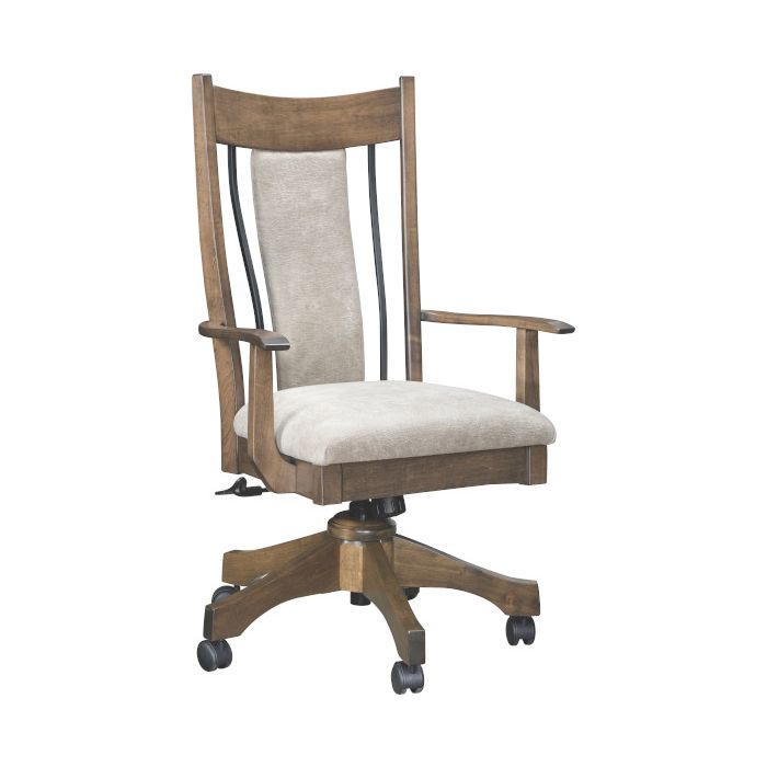 Eagle Desk Chair With Iron & Fabric