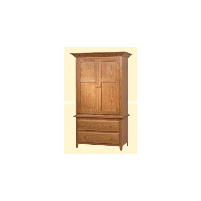 English Shaker 2-Drawer Armoire