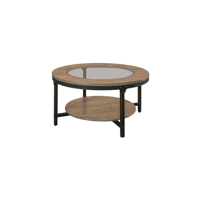Timbra Round Glass-Top Coffee Table