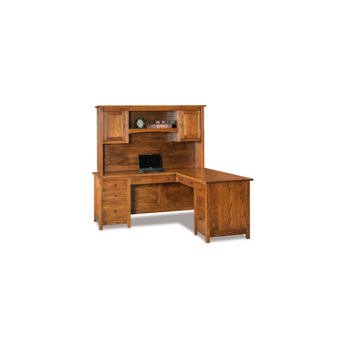 Centennial L Desk & Hutch