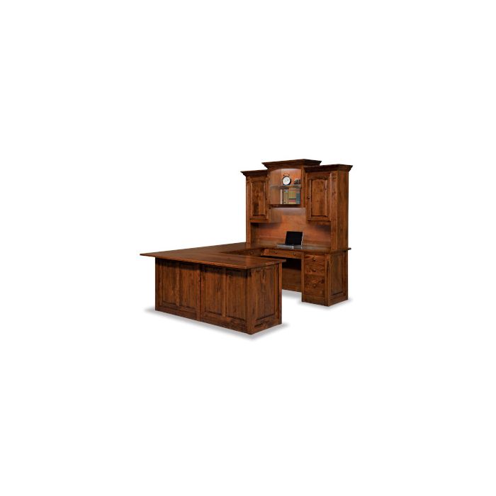 Victorian Wrap Around L-Desk & Hutch