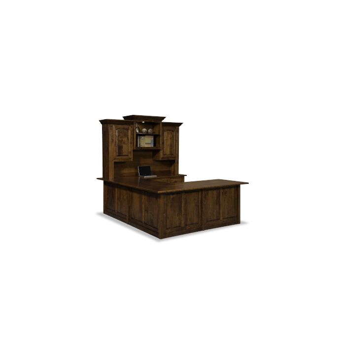 Victorian Wrap Around L-Desk & Hutch