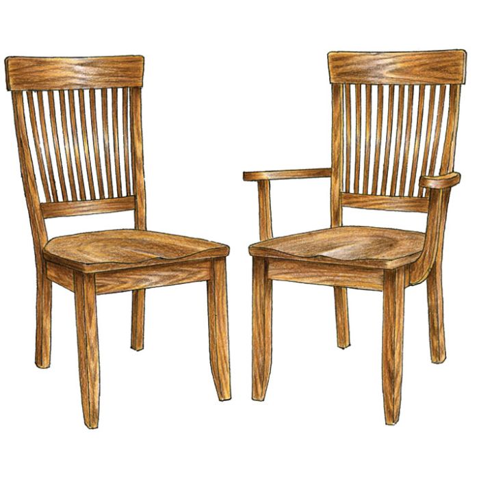 Hearthside Mission Arm & Side Chair (Desk Chair option available)