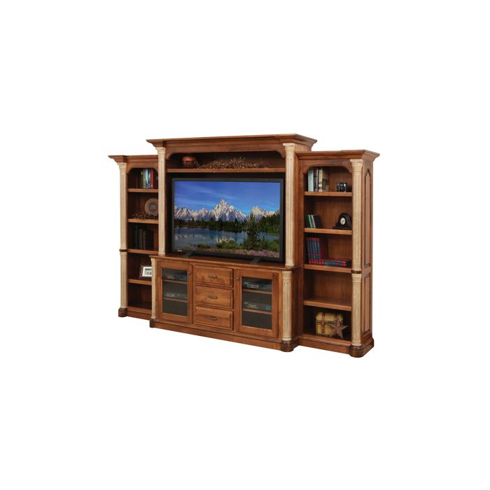 Jefferson Entertainment with Side Bookcases