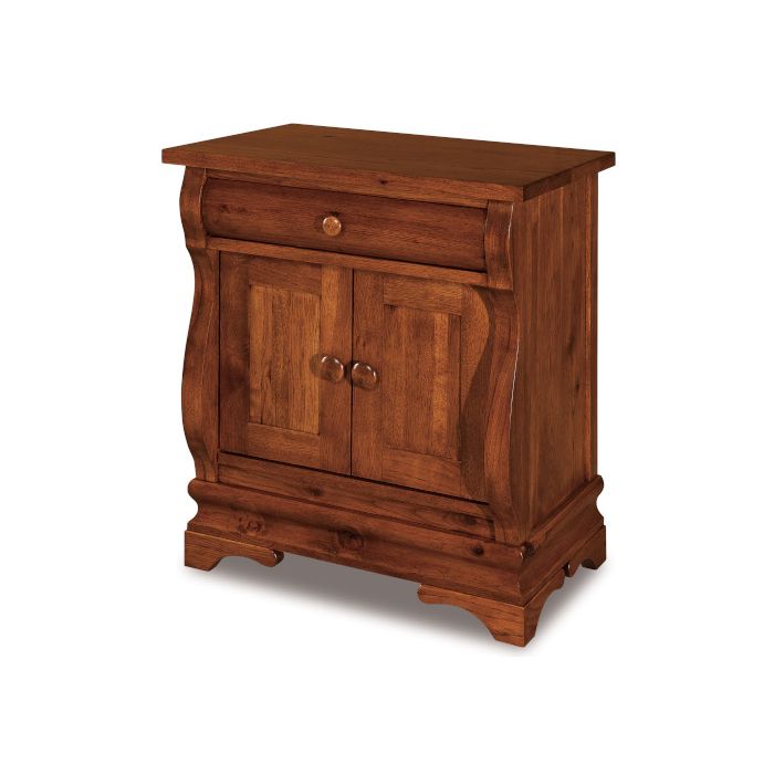 Chippewa Sleigh 1 Drawer & 2 Door Nightstand
