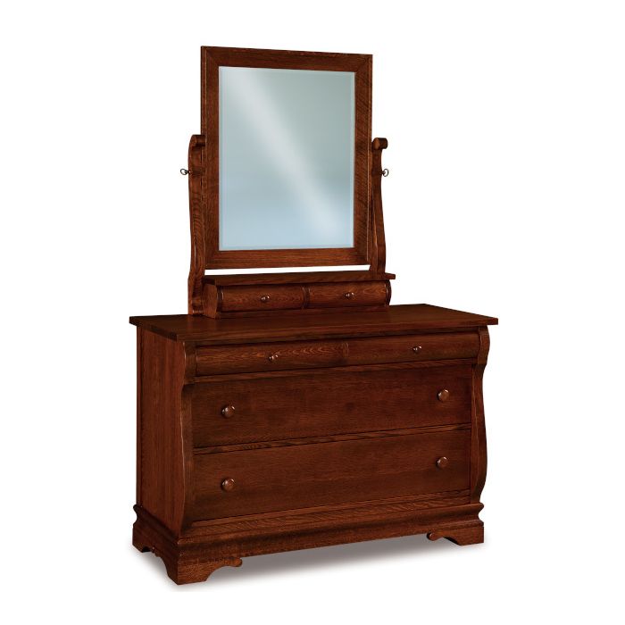 Chippewa Sleigh 4 Drawer Dresser & Mirror