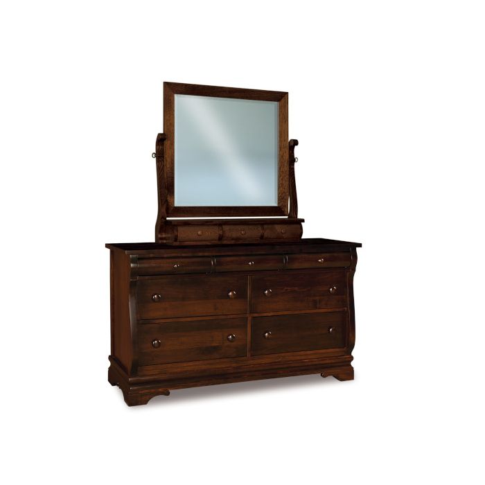 Chippewa Sleigh 7 Drawer Dresser & Mirror
