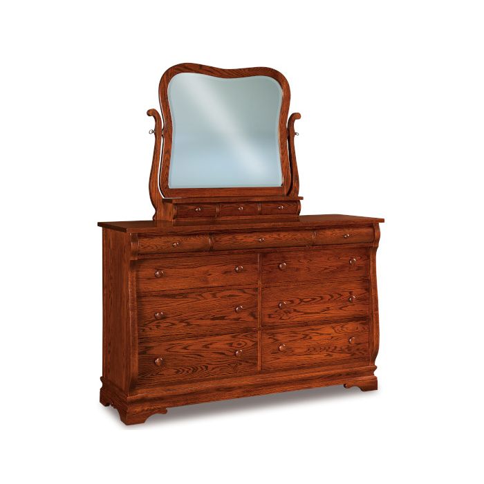 Chippewa Sleigh 9 Drawer Dresser & Mirror