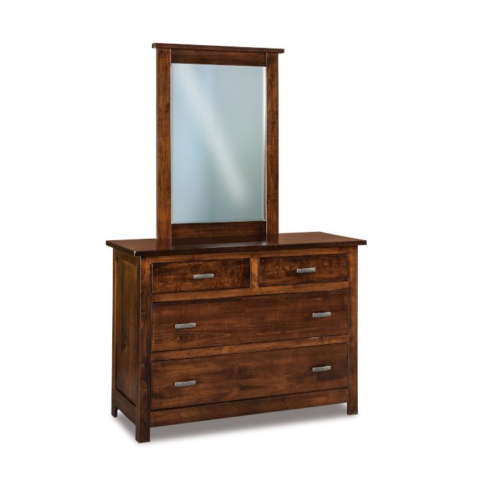 Flush Mission 4 Drawer Dresser & Mirror