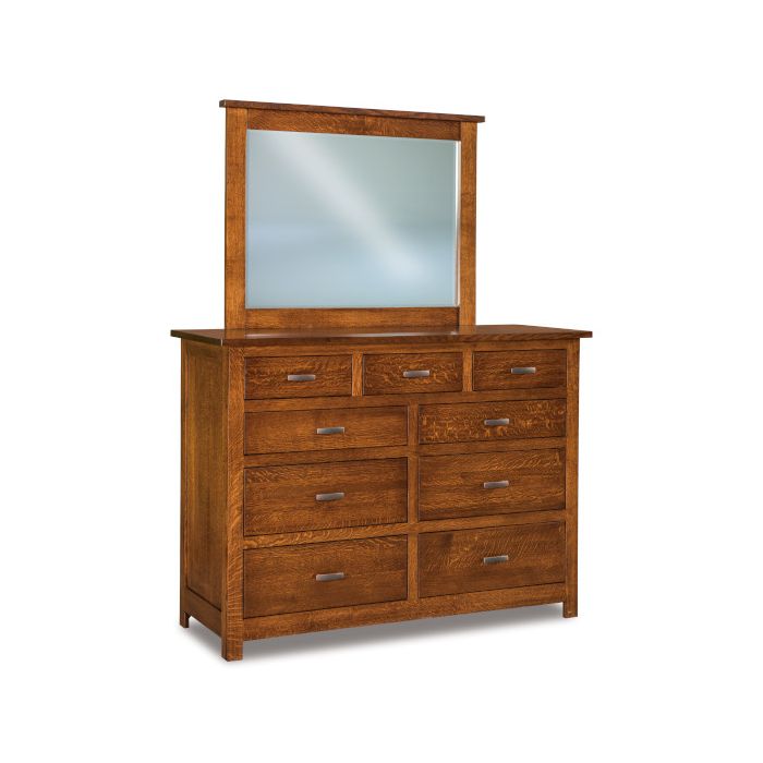 Flush Mission 9 Drawer Dresser & Mirror