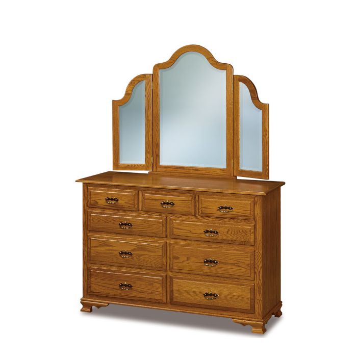 Heritage 9 Drawer Dresser & Mirror