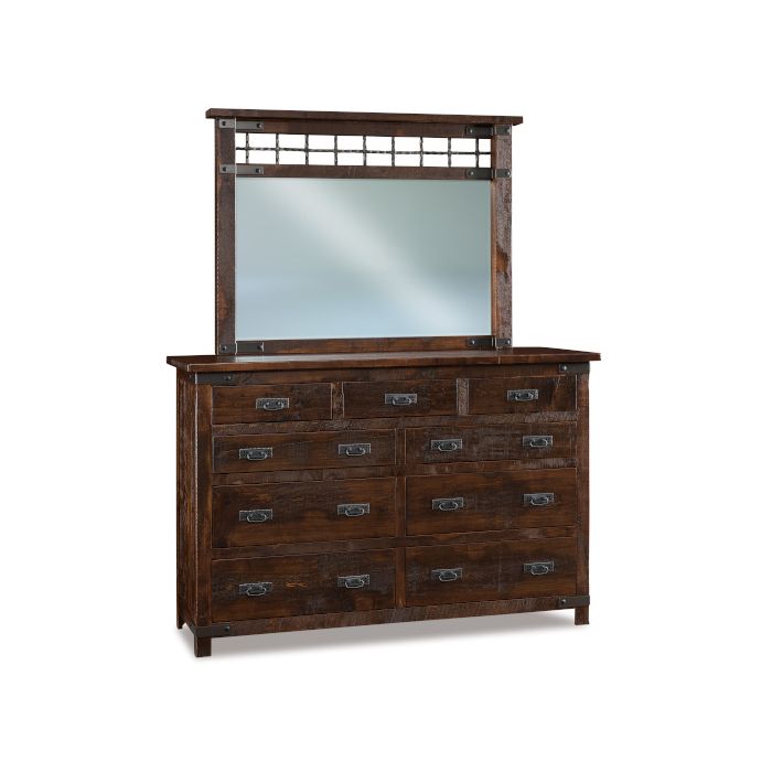 Ironwood 9 Drawer Dresser & Mirror