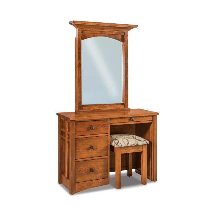 Kascade 4 Drawer Vanity Dresser & Mirror W/ Bench