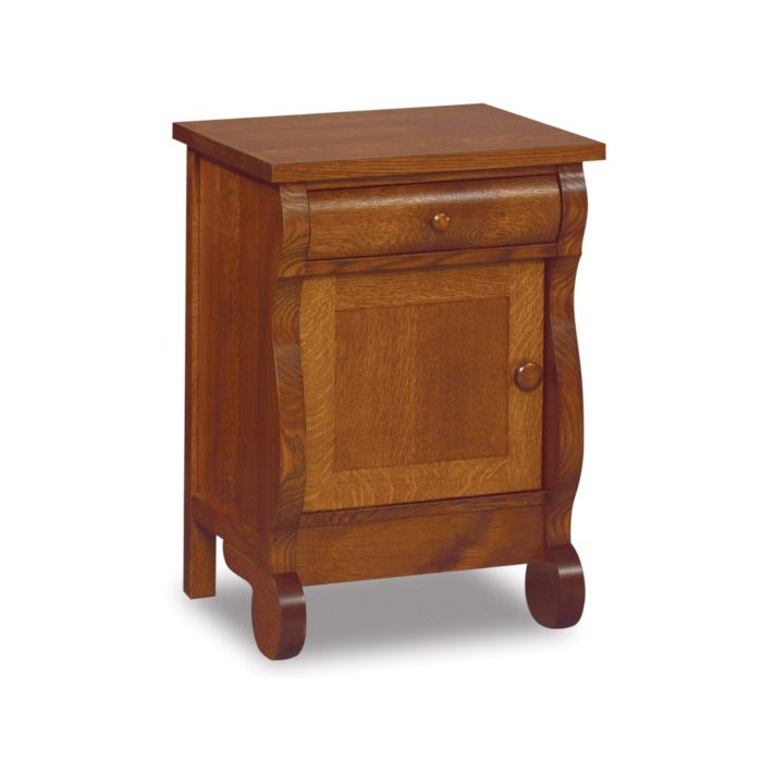 Old Classic Sleigh 1 Drawer 1 Door Nightstand