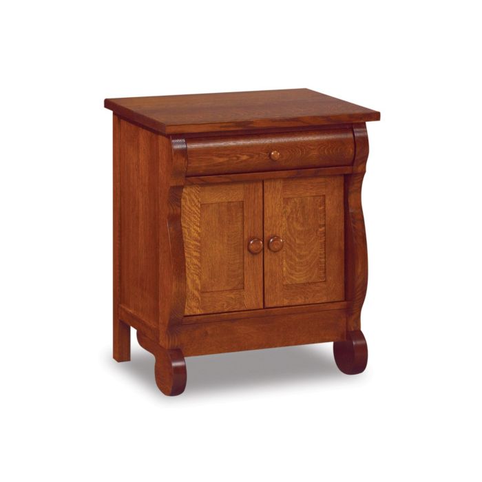 Old Classic Sleigh 1 Drawer 2 Door Nightstand