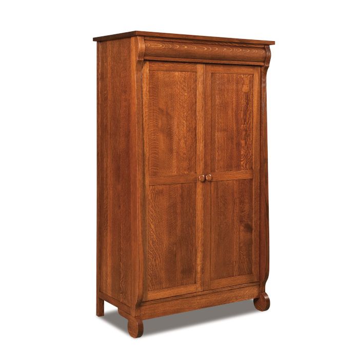 Old Classic Sleigh Wardrobe Armoire