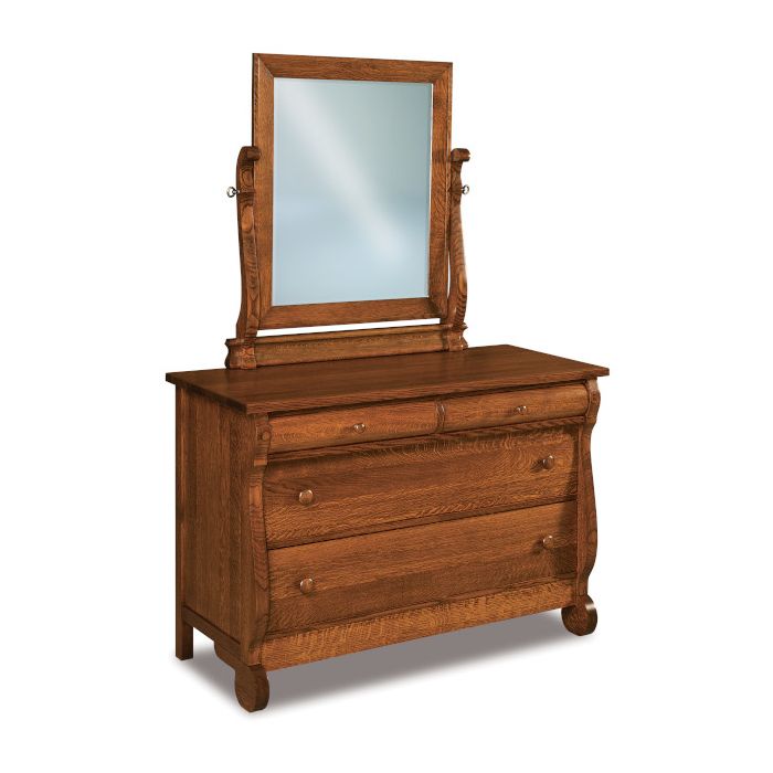 Old Classic Sleigh 4 Drawer Dresser & Miror