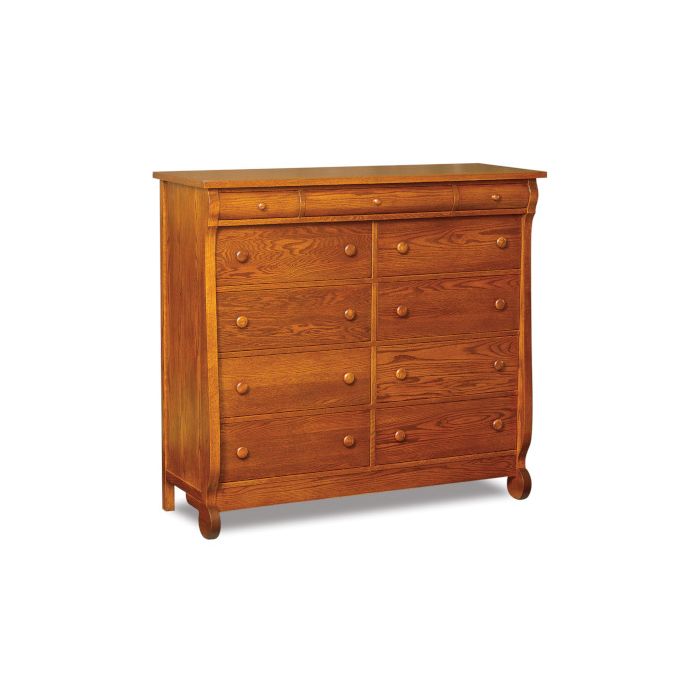 Old Classic Sleigh 11 Drawer Double Dresser