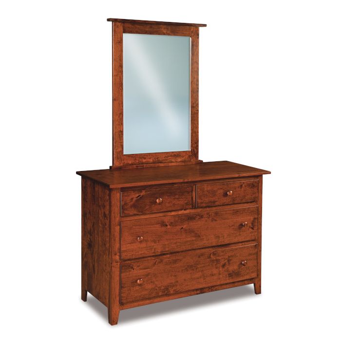 Shaker 4 Drawer Dresser & Mirror