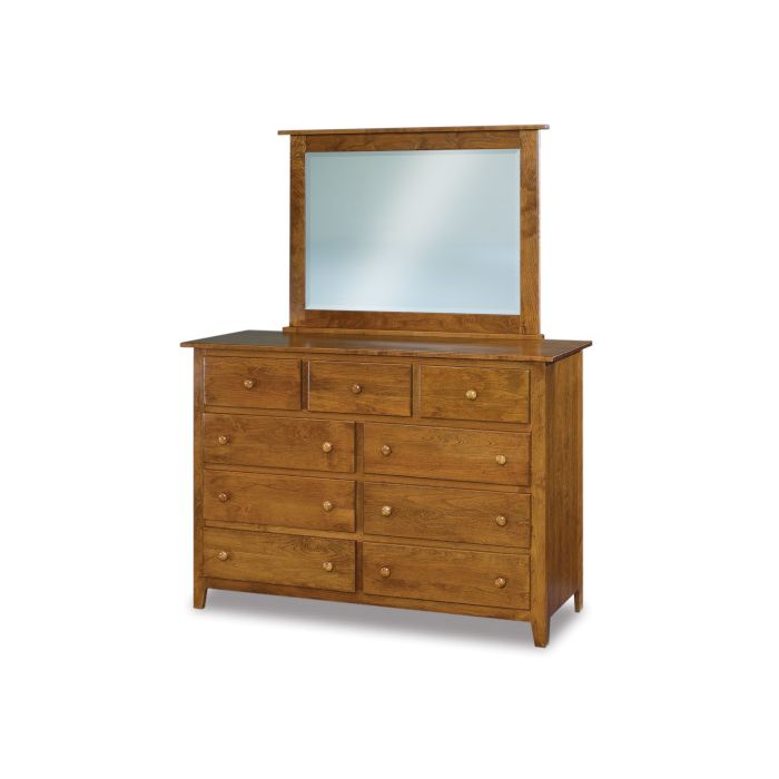 Shaker 9 Drawer Dresser & Mirror