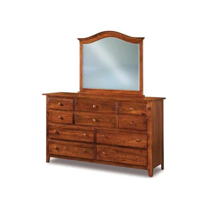 Shaker 10 Drawer Dresser & Mirror