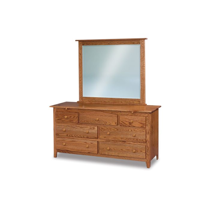 Shaker 7 Drawer Dresser & Mirror