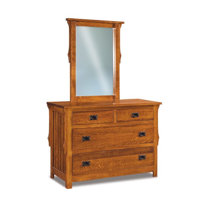 Stick Mission 4 Drawer Dresser & Mirror