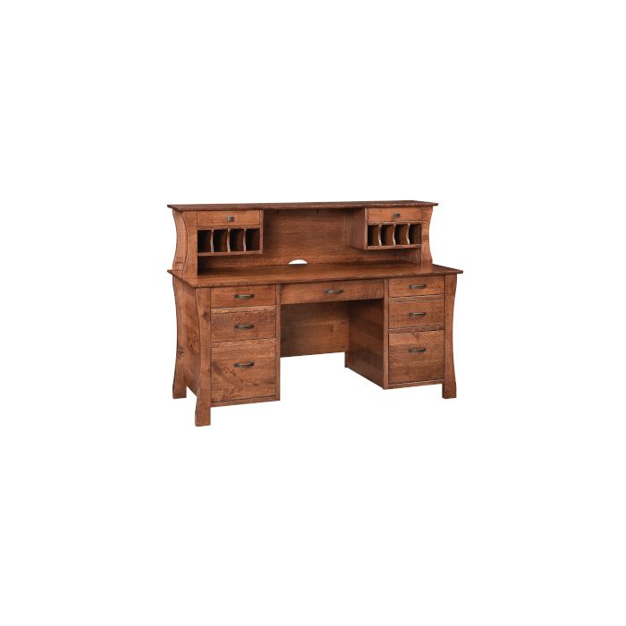 Kapernaum Double Pedestal Desk & Hutch