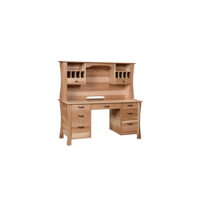 Kapernaum Double Pedestal Desk & Hutch
