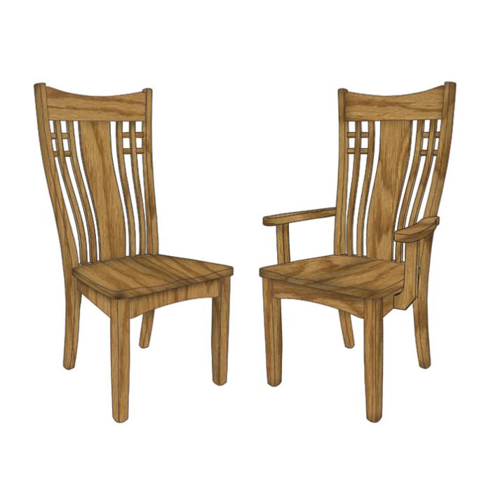 Larson Mission Arm & Side Chair (Desk Chair option available)