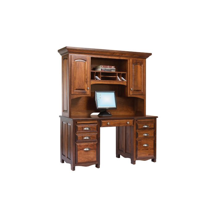 Laurel Double Pedestal Desk & Hutch